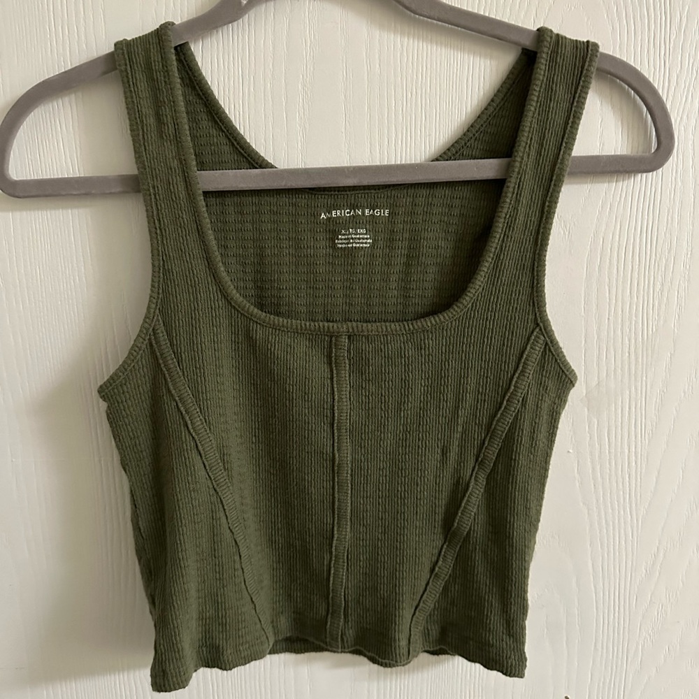 Cute ae green corset tank top